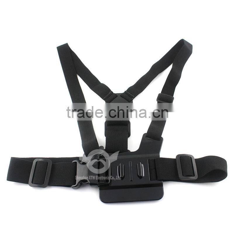 A model:Chest Mount Harness chest body strap for GoPro Hero 2/3/3+/4/4 Session gopro head strap