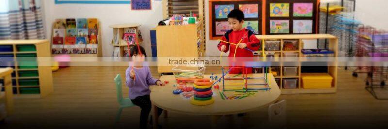 Movable double-side kids painting wooden easel