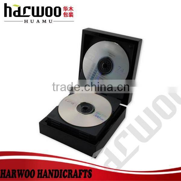 Beautiful wooden CD storagr case with plastic tray