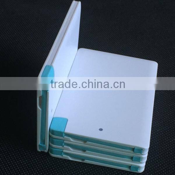 2015 Hot selling usb charge cable power bank thin credit card power bank portable universal power bank CE FCC ROHS