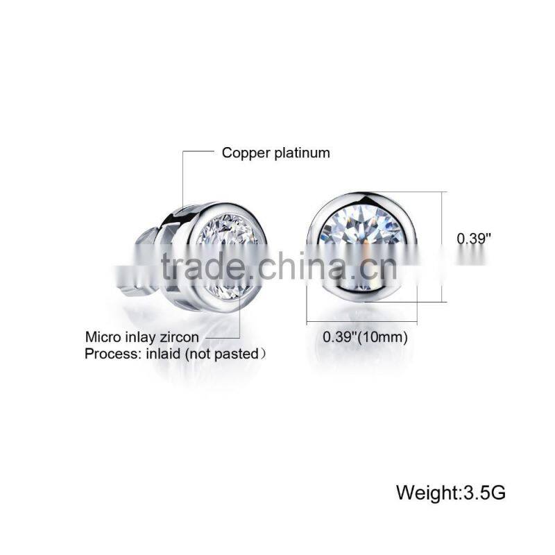 2016 new wholesale fashion jewelry ladies earrings designs clear crystal gold earring