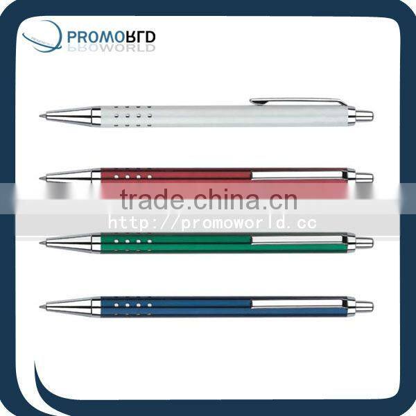 automobile metal pen metal ball pen smooth finish metal ballpen with brass clip