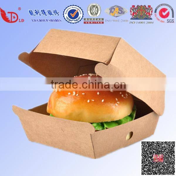 Eco-friendly Food Paper Box Disposable Hamburgers Box