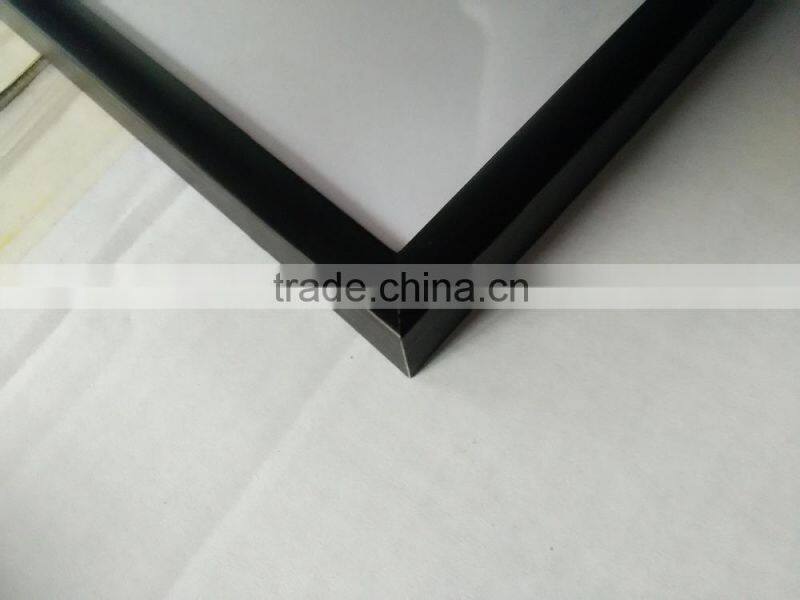brushed black color aluminium photo frames 21x29.7cm with foam corner protected