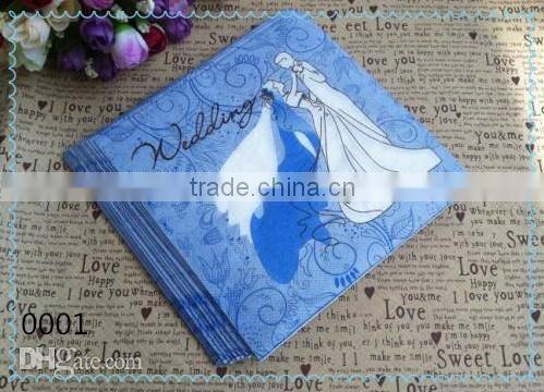 printed beautiful napkin soft virgin wood pulp paper 2ply new design