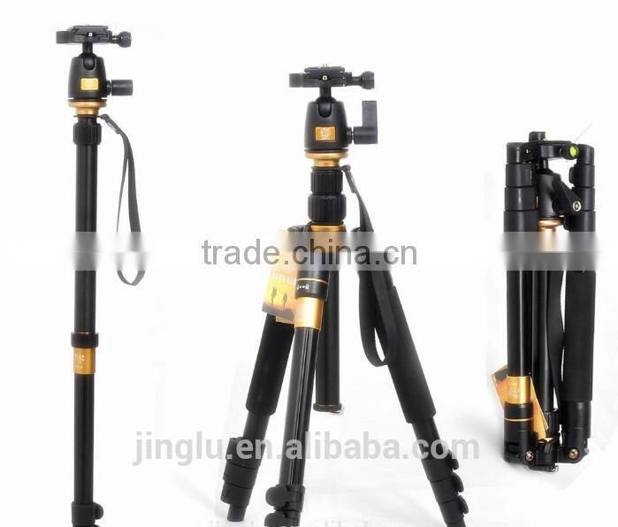 Q555 Portable Magnesium Aluminium Tripod Monopod Tripod+ Ball Head for camera