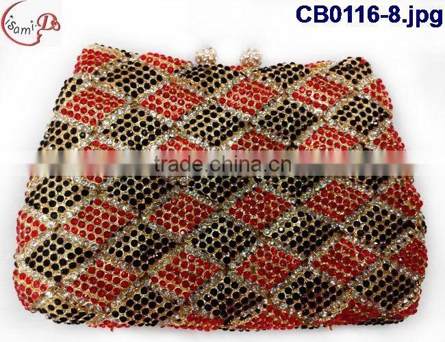 Multicolor and too beans/stones of shinning bag for weeding party CB0116-13