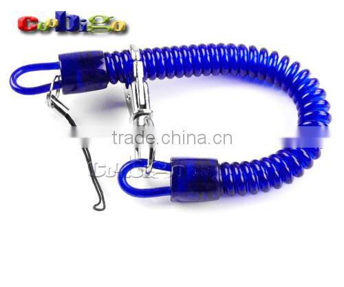 9-27/32"(250mm) Mix Color Expandable Coil With Metal Hook for Mobile Phone Straps