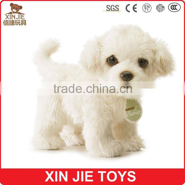 custom plush white lies prone dog toy