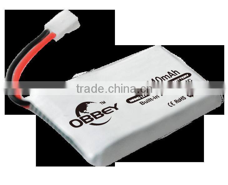 li-ion battery 3.7v 240mah Rechargeable lipo battery for rc toys/hobbys