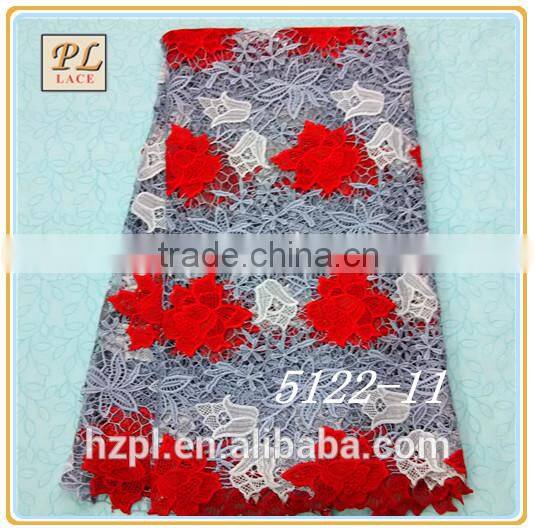 2016 latest dress design multicolor water soluble embroidery lace for free prom dress