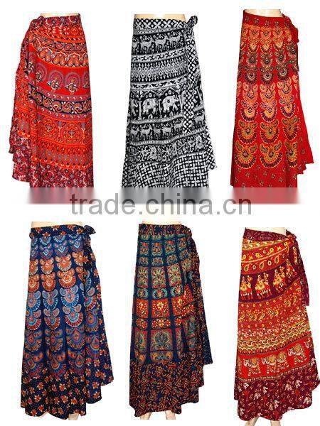 Designer Women Cotton Wraparound Skirts