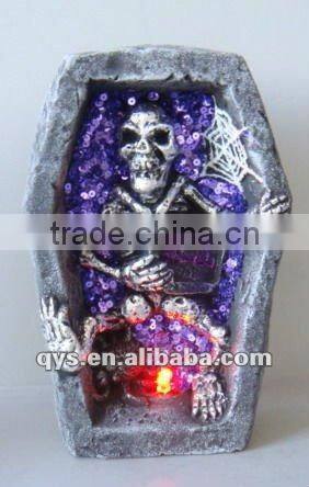 Halloween skeleton decoration with light