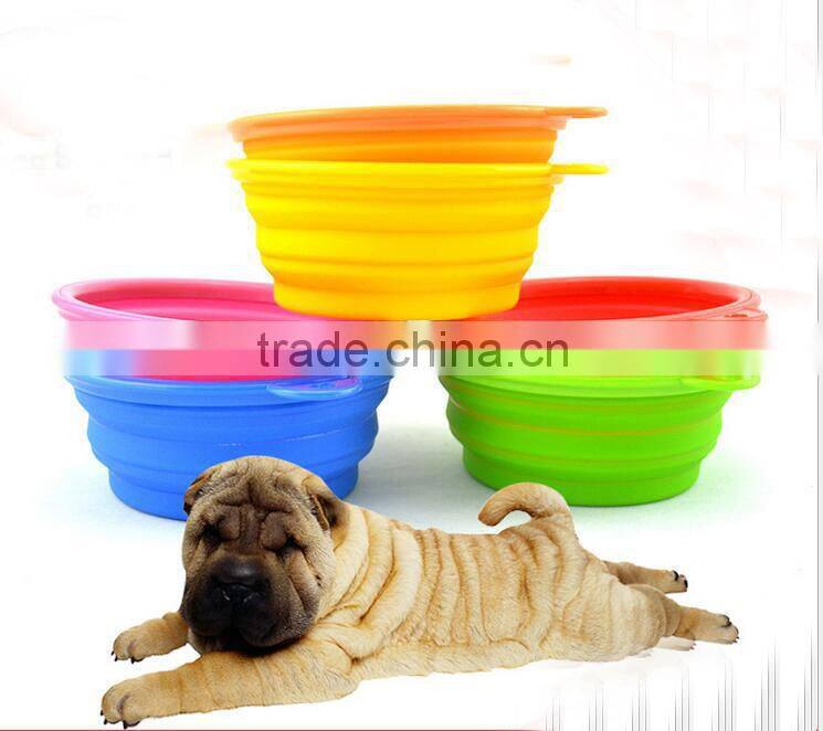 wholesale foldable Dog Silicone/plastic pet bowl