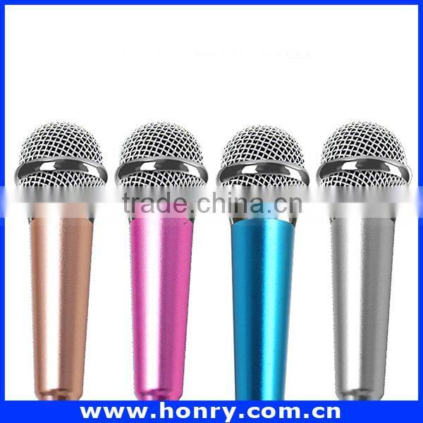 wholesale MINI 3.5mm Plug Mobile Phone Microphone For Iphone singing as KTV for Party