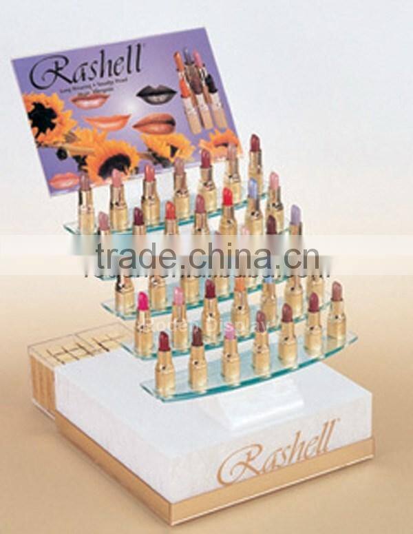 New Design Acrylic Cosmetic Counter Top Display Stand Lipstick Display