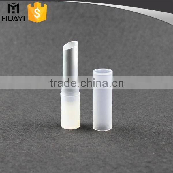 empty slim plastic packing custom lipstick with silver color tube