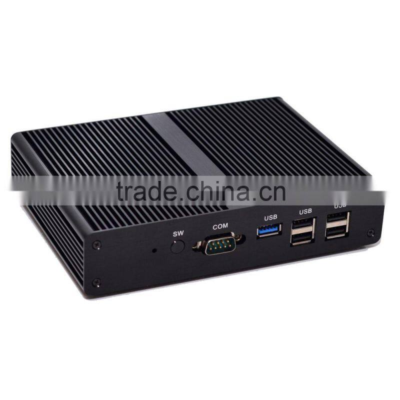 computer wholesale distributor n3510 2.00 ghz hd ports fanless mini pc linux Dual display 300M WIFI Quad core processor