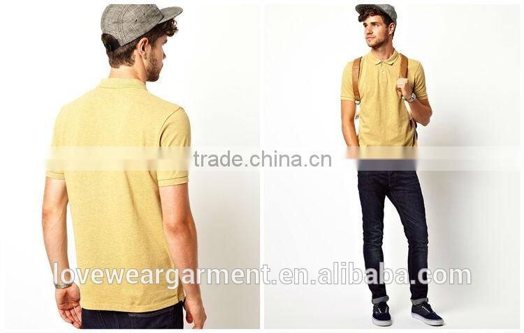 Solid Pique Self Fabric Collar Golf Polo Shirt