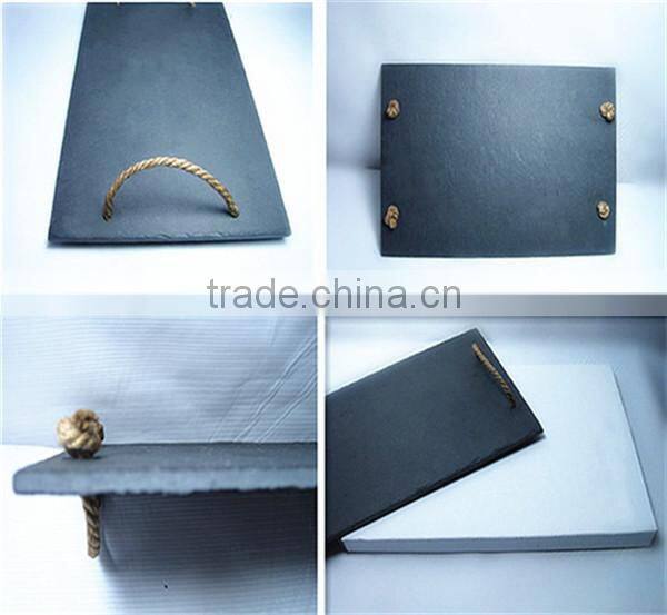 slate placemat with metal handle