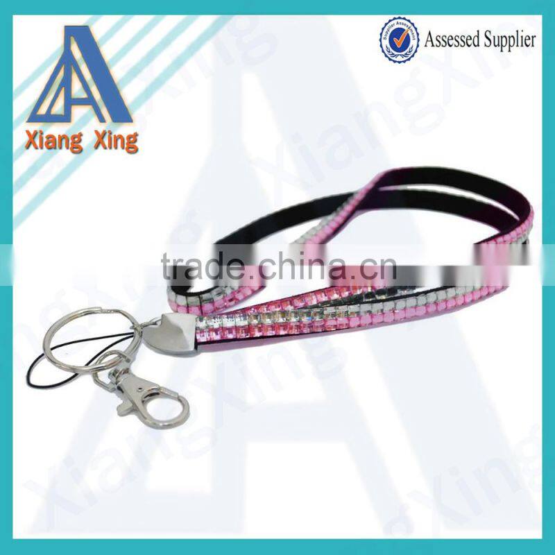Hot selling crystal yoyo badge reel retractable rhinestone lanyard