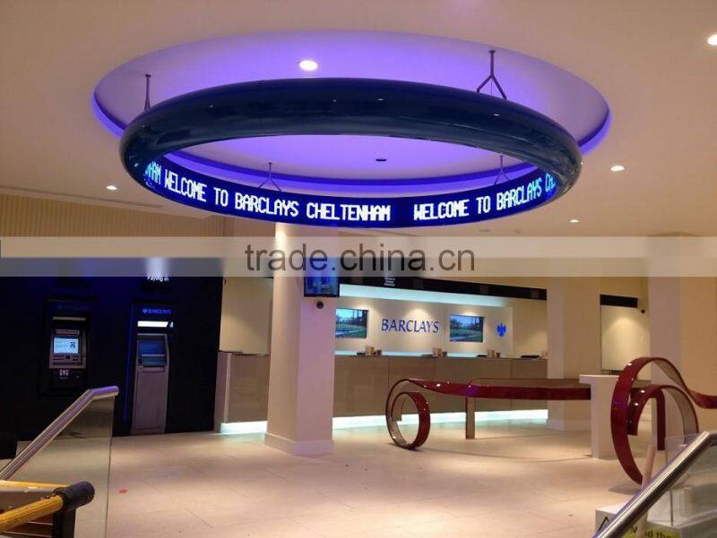indoor moving message LED display,/flexible LED module/bank message display