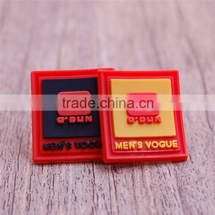 Personalized custom debossed nylon silicone tags for t shirt bags clothing