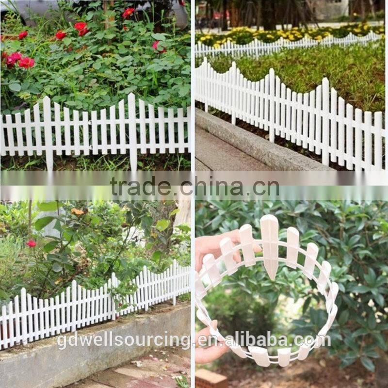White Fence Plastic Fence Garden Fencing wholesale Foldable green garden fence good quality plastic garden gate