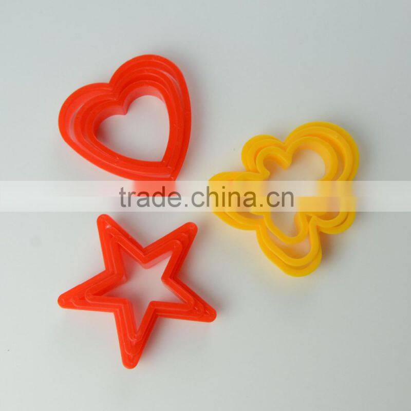 Christmas shaped silicone cookie stamp with wooden handle set