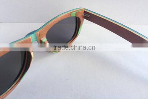 Meiaoqi Factory wholesale handmade striped wooden polarized Pure natural retro glasses frame