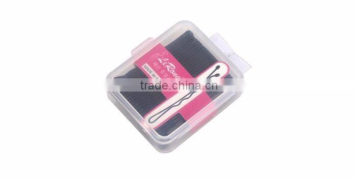 Black Metal Hair Bobby Pins With Box Fashional U Shaped Hair Clip