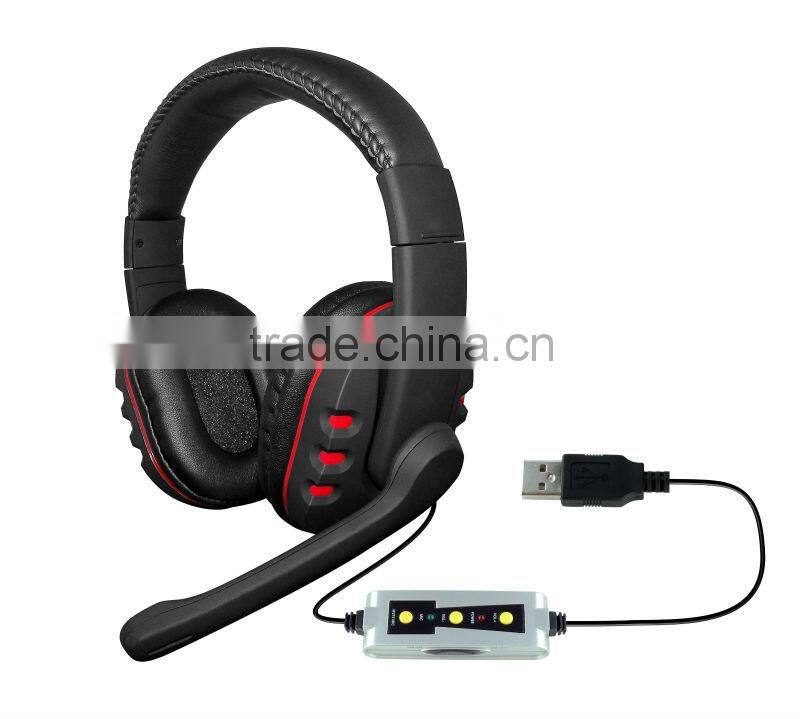 Computer game use Stereo headset with sensitive omnidirectional mic