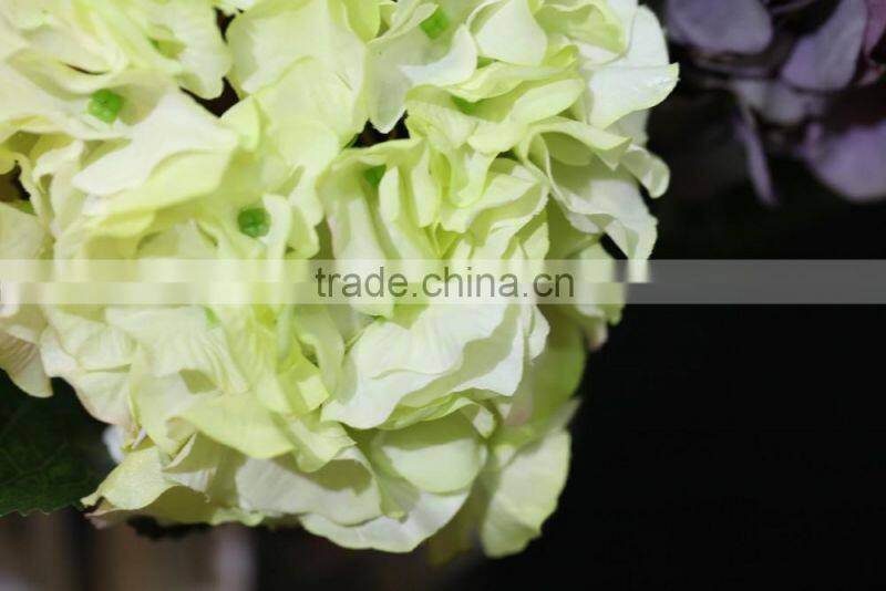 Single wholesale silk flower hydrangea for decoration with 30 forks