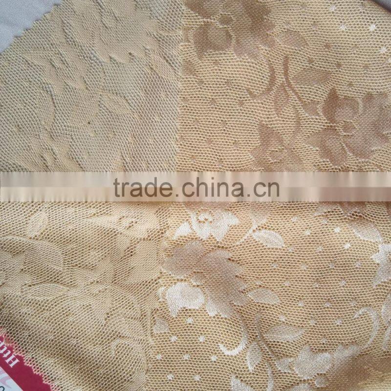 Factory new design 90/10 nylon spandex floral patern jacquard fabric, female dress jacquard fabric