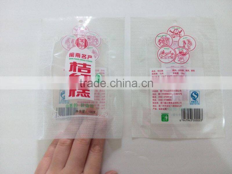 Transparent Plastic Food Grade Spice Packaging Bag For Supermarket Retail Sale