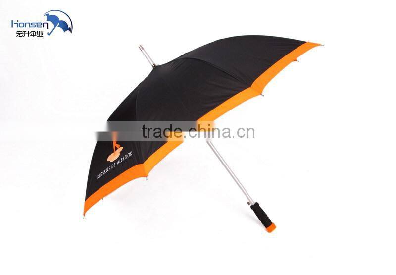 Orange Edge Light Aluminum Umbrella Custom Logo