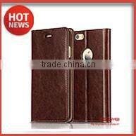 4.7 inch genuine leather oil wax pattern for iphone case with one card slot case phone