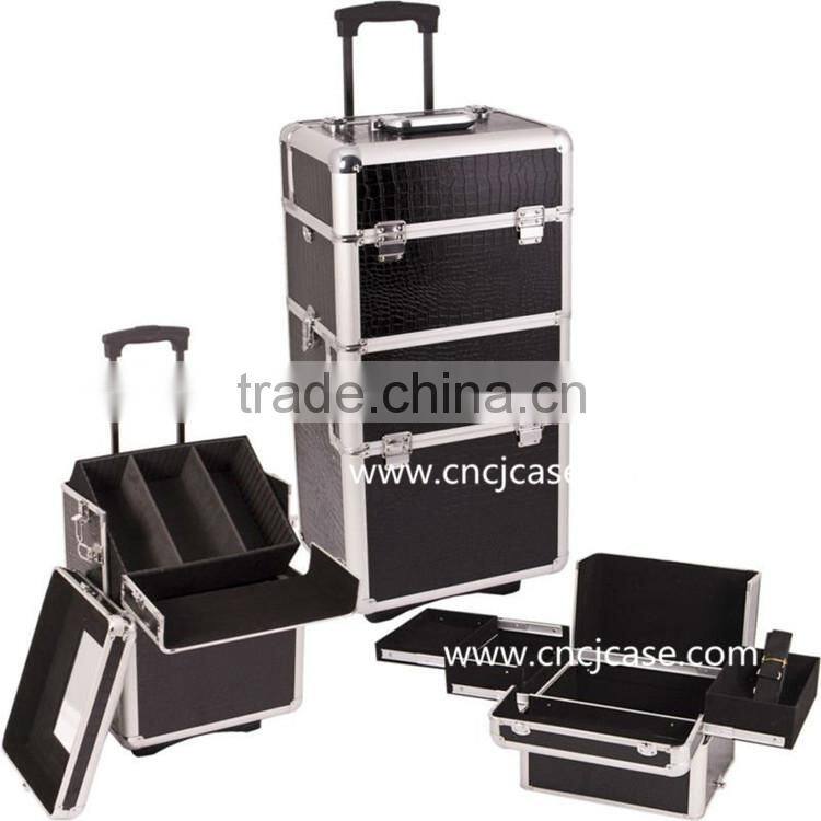 aluminum trolley make up case made in china