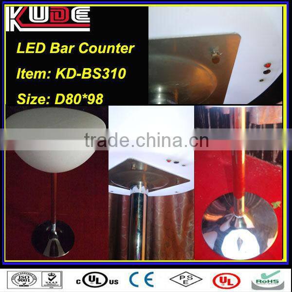 LED Luminous outdoor modern bar furniture table/outdoor high top bar tables sale