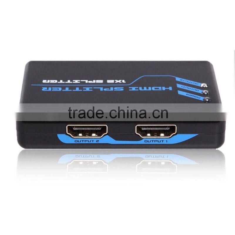 New premium hdmi splitter 1x2 hdmi splitter 1 in 2 out for hdmi video capture card