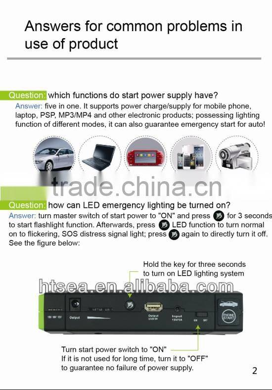 best selling factoy supply 12v 12000mah emergency power bank mini car jump starter