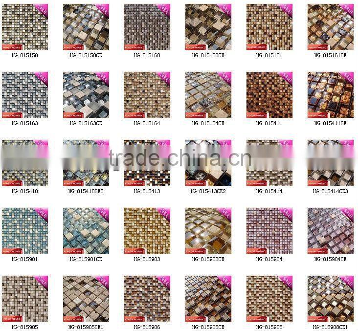 15x15 8mm thickness while marble mosaic HG-ST8014