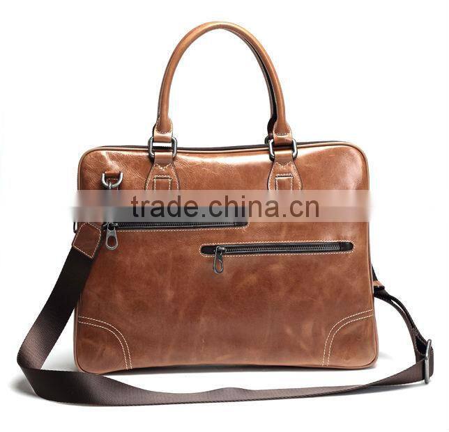 2016 new design bulk buy from China directly lady laptop bags Genuine leather men hand bags for business