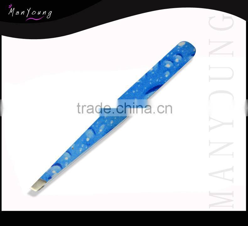 Metal pincers metal eyebrows tweezers set in pouch stainless steel tweezers