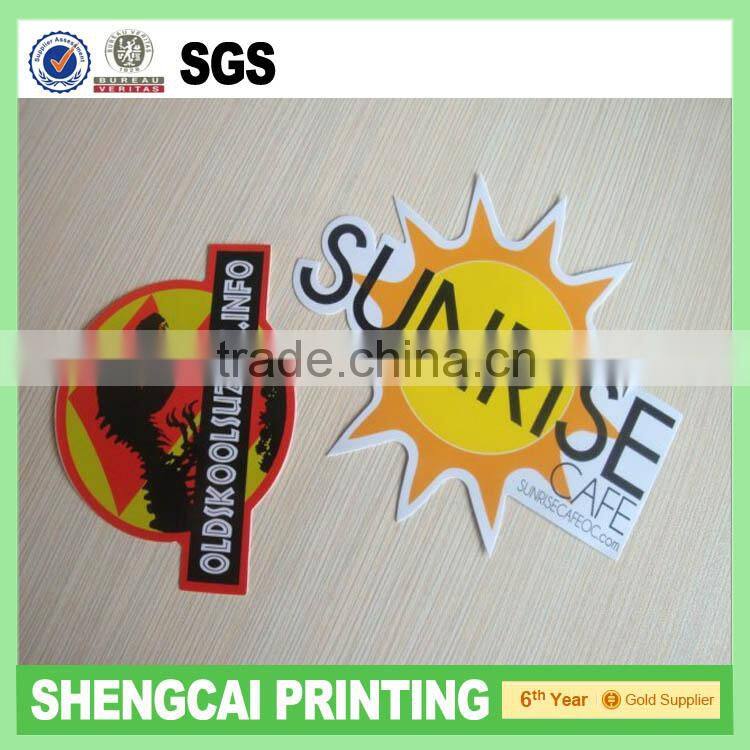 Green color printed round stickers