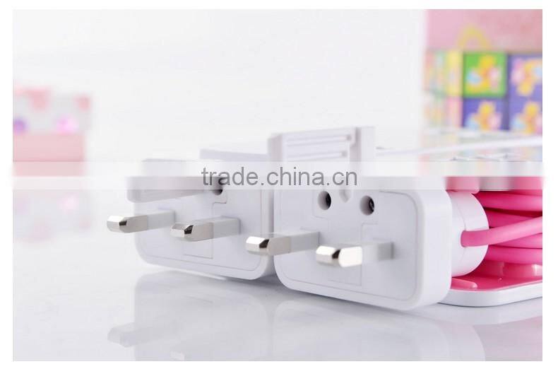 Universal 4 USB Charger Ports Power Strip With universal charfer ports with BS, UL CSA, European standard Power Strip