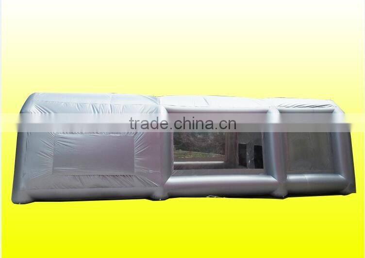 orange green inflatable paint booth