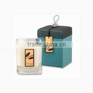 high quality scented soy candle in black glass jar with box