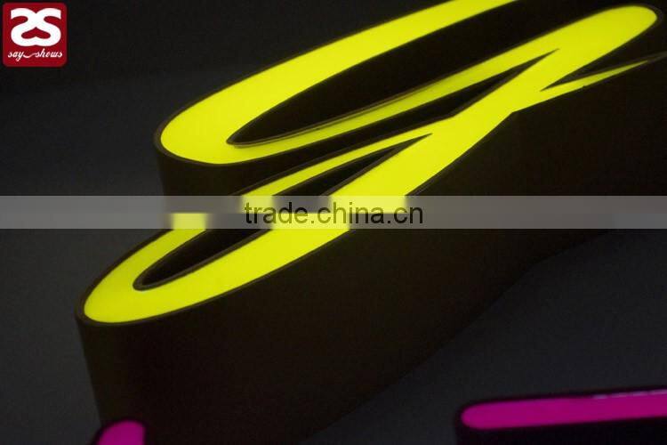 High brightness front illuminate stainless steel LED channel letter