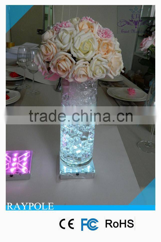 4 inch battery operated table centerpiece vase light base led centerpiece light base for wedding party decoration